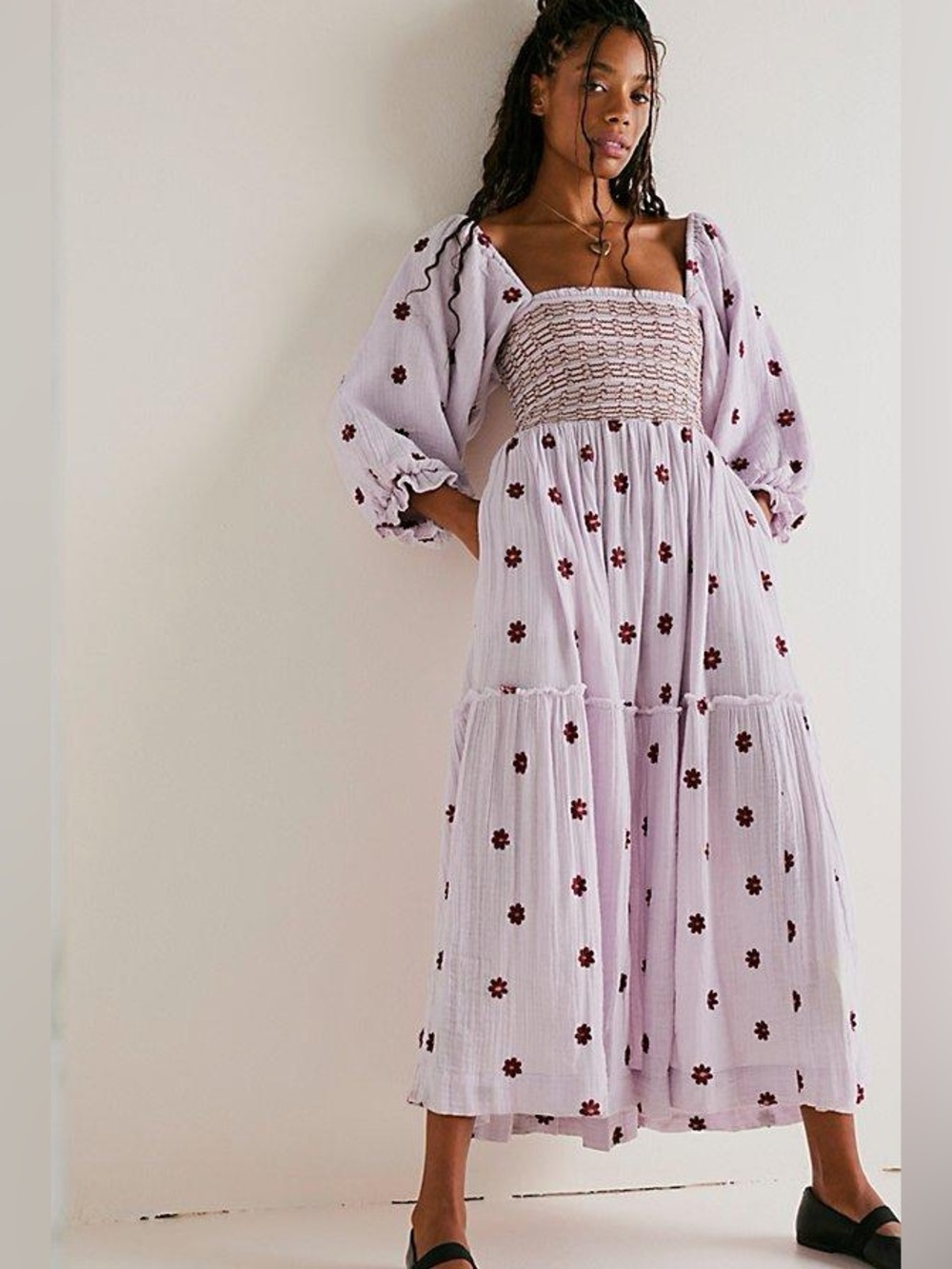 $168 Free People Dahlia Maxi Dress in Lilac